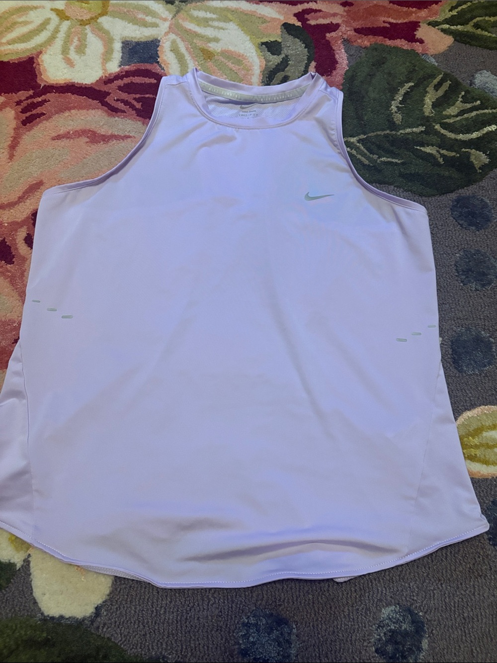 Nike Lavender dri fit running Tank with gray Swoosh size large